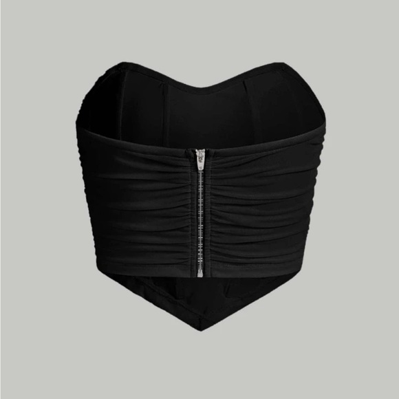 Shein Bandana Hem Black Tube Top - Picture 2 of 5